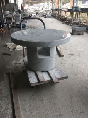 Piano per tavolo da esterno in marmo bianco